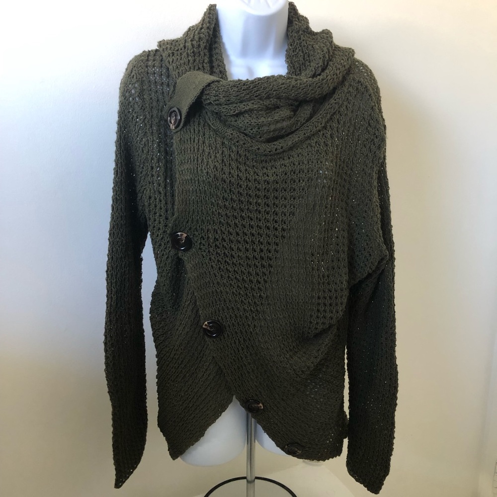 Fairy Grunge Knit Cowl Neck Sweater